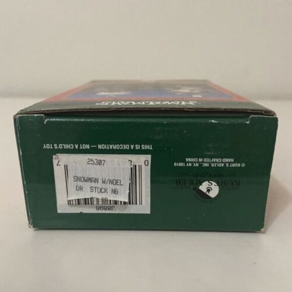 Kurt Adler Santa's World Snowtown Holiday Snowman Figurine with Noel Sign J8898 - Picture 10 of 10